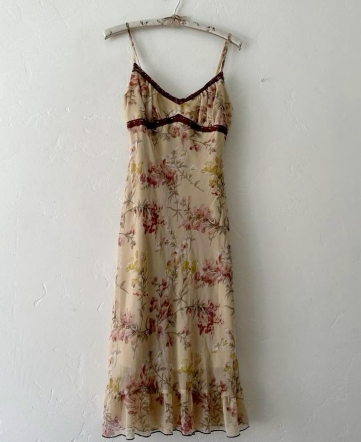 Vintage Floral Dress 90s Chic